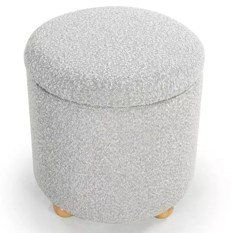 Otomana de Almacenamiento Redonda Bouclé Becka - SFV6100 - Safavieh Couture