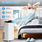Garvee 14000BTU Portable Air Conditioner  700 Sq Ft Room Cooling, Sleep Mode, 3 Fan Speeds, Remote Control for Home & Office