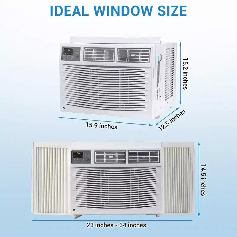 Garvee 12000 BTU Window Air Conditioner with Remote, Cools 350 Sq Ft, 3 Speeds Quiet LED Display for Bedroom, Office