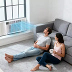 Garvee 12000 BTU Window Air Conditioner with Remote, Cools 350 Sq Ft, 3 Speeds Quiet LED Display for Bedroom, Office