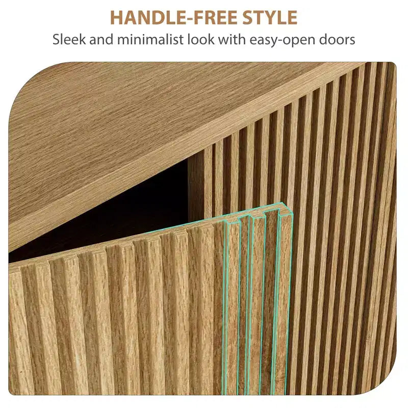 Zapatero de Madera de 117 cm con Puerta Estriada - Almacenamiento Ajustable con Capacidad para 30-35 Pares para Entrada y Sala de Estar