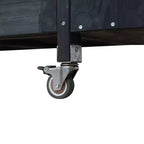 Isla de cocina exterior plegable GDFStudio Mavis con ruedas bloqueables