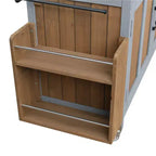 Isla de cocina exterior plegable GDFStudio Mavis con ruedas bloqueables