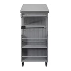 Isla de cocina exterior plegable GDFStudio Mavis con ruedas bloqueables
