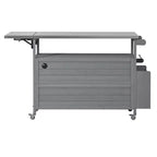 Isla de cocina exterior plegable GDFStudio Mavis con ruedas bloqueables