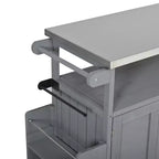 Isla de cocina exterior plegable GDFStudio Mavis con ruedas bloqueables