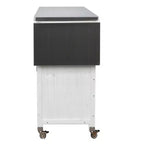 Isla de cocina exterior plegable GDFStudio Mavis con ruedas bloqueables