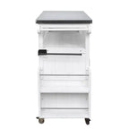 Isla de cocina exterior plegable GDFStudio Mavis con ruedas bloqueables