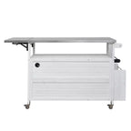 Isla de cocina exterior plegable GDFStudio Mavis con ruedas bloqueables