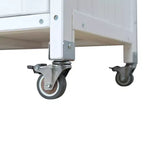 Isla de cocina exterior plegable GDFStudio Mavis con ruedas bloqueables