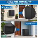 Buzón Exterior Extragrande con Cerradura para Paquetes, Acero Galvanizado, Impermeable y Antirrobo para Porche, Patio, Jardín o Acera