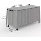 Arcón de Mimbre para Exteriores de 125 Galones, Almacenamiento para Patio Impermeable para Todo Clima con Acabado de Ratán PE y Marco de Acero, para Cojines, Herramientas de Jardinería
