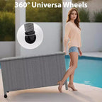Arcón de Mimbre para Exteriores de 125 Galones, Almacenamiento para Patio Impermeable para Todo Clima con Acabado de Ratán PE y Marco de Acero, para Cojines, Herramientas de Jardinería