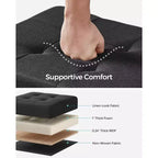 SONGMICS Otomana de Almacenamiento, Reposapiés Pequeño con Patas, 32 x 40 x 33,5 cm, Otomana con Almacenamiento, Carga de hasta 300 kg