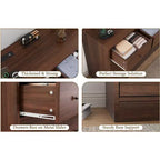Cómoda de 12 cajones para dormitorio, mueble de almacenamiento grande, soporte de TV, cómoda de madera, para sala de estar, pasillo