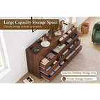 Cómoda de 12 cajones para dormitorio, mueble de almacenamiento grande, soporte de TV, cómoda de madera, para sala de estar, pasillo