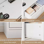 Cómoda de 12 cajones para dormitorio, mueble de almacenamiento grande, soporte de TV, cómoda de madera, para sala de estar, pasillo