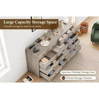 Cómoda de 12 cajones para dormitorio, mueble de almacenamiento grande, soporte de TV, cómoda de madera, para sala de estar, pasillo