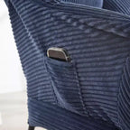 Sillón reclinable ergonómico con otomana para sala de estar y espacios pequeños - Estructura de acero y bolsillo lateral sofá reclinable