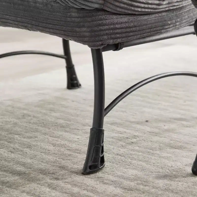 Sillón reclinable ergonómico con otomana para sala de estar y espacios pequeños - Estructura de acero y bolsillo lateral sofá reclinable
