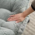 Sillón reclinable ergonómico con otomana para sala de estar y espacios pequeños - Estructura de acero y bolsillo lateral sofá reclinable