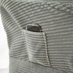 Sillón reclinable ergonómico con otomana para sala de estar y espacios pequeños - Estructura de acero y bolsillo lateral sofá reclinable