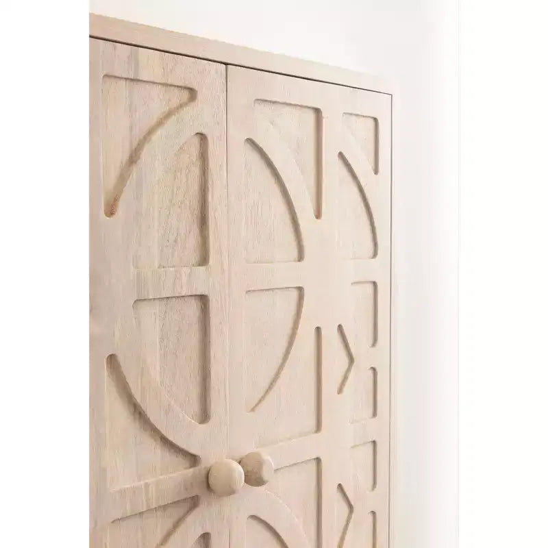 Armario de pared de madera Kate y Laurel Galliene, 22x7x28 blanqueado