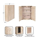 Armario de pared de madera Kate y Laurel Galliene, 22x7x28 blanqueado
