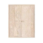 Armario de pared de madera Kate y Laurel Galliene, 22x7x28 blanqueado