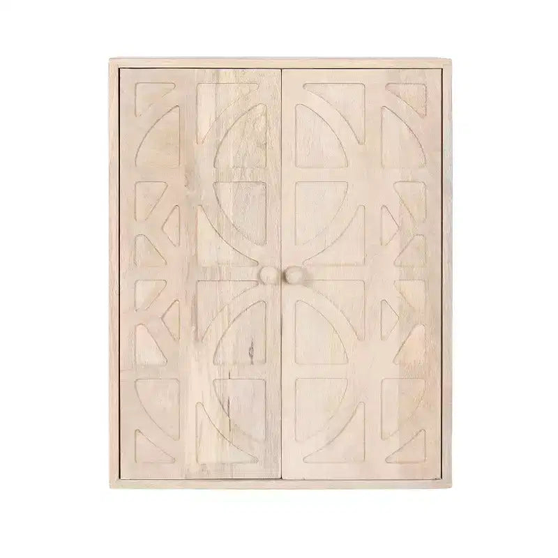 Armario de pared de madera Kate y Laurel Galliene, 22x7x28 blanqueado