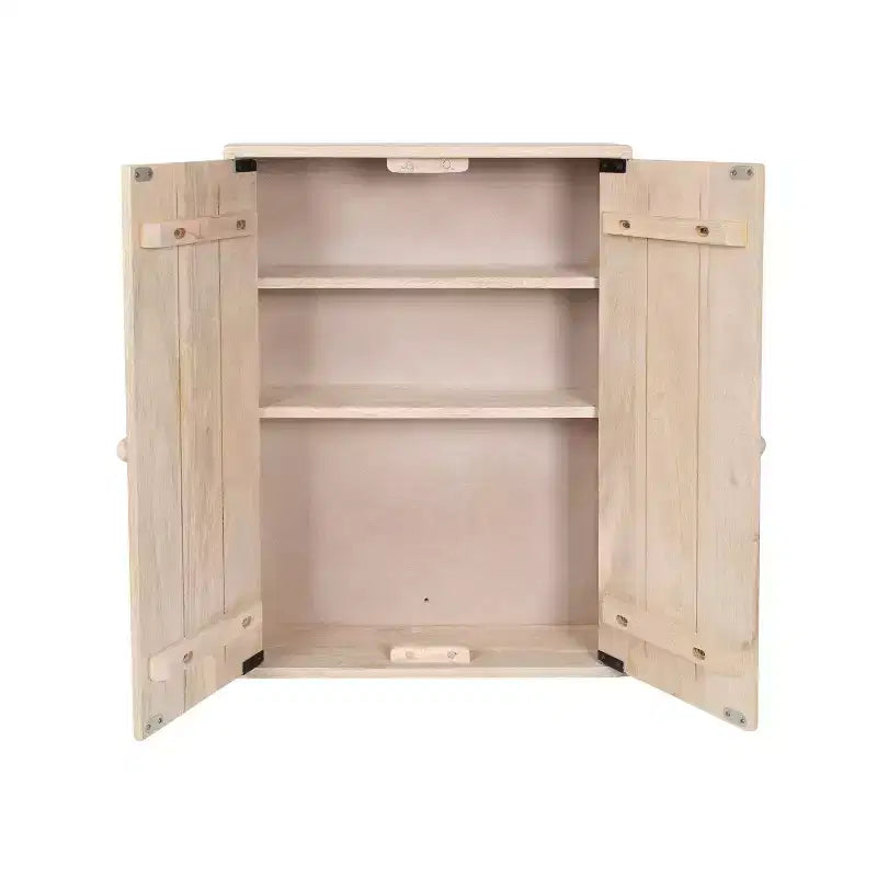 Armario de pared de madera Kate y Laurel Galliene, 22x7x28 blanqueado