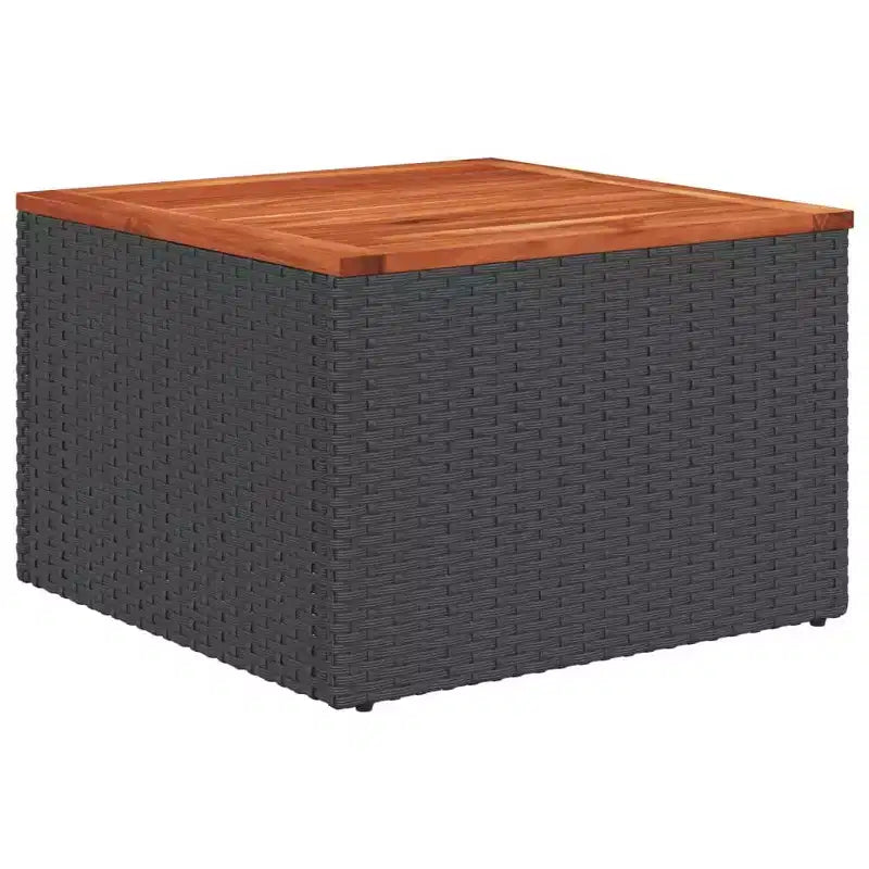vidaXL Sofá de jardín Negro, Blanco crema