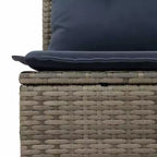 vidaXL Conjunto de Sofás de Exterior Madera Maciza de Acacia y Poliéster Natural