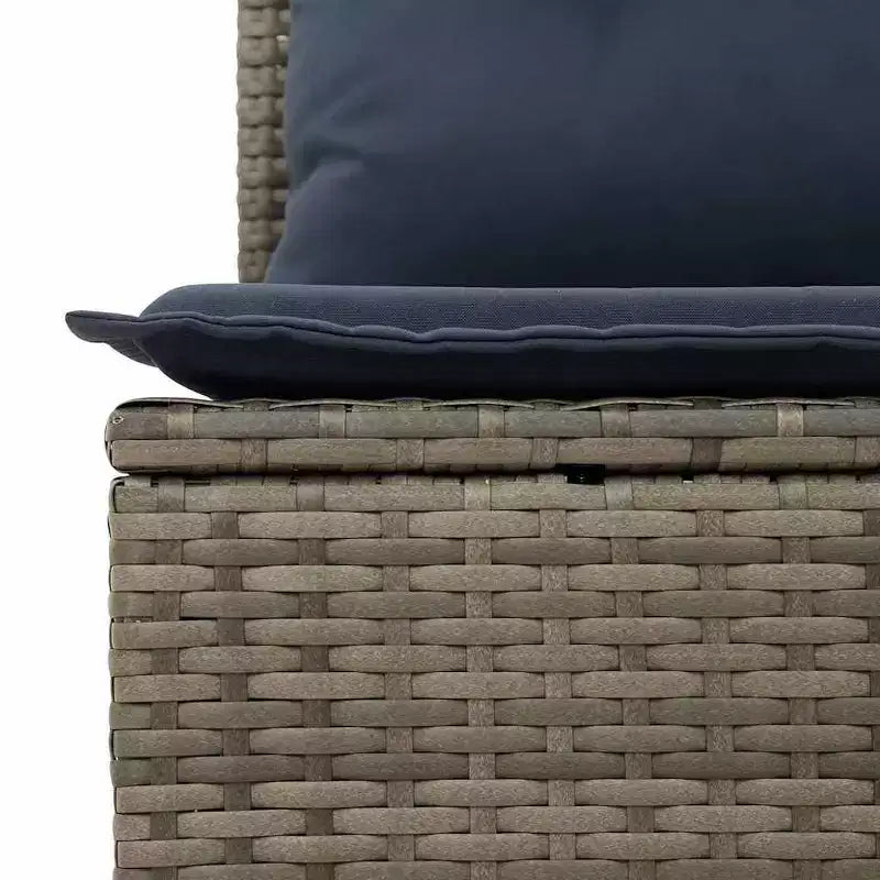 vidaXL Conjunto de Sofás de Exterior Madera Maciza de Acacia y Poliéster Natural