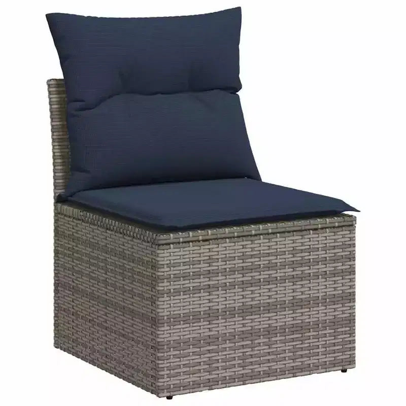 vidaXL Conjunto de Sofás de Exterior Madera Maciza de Acacia y Poliéster Natural
