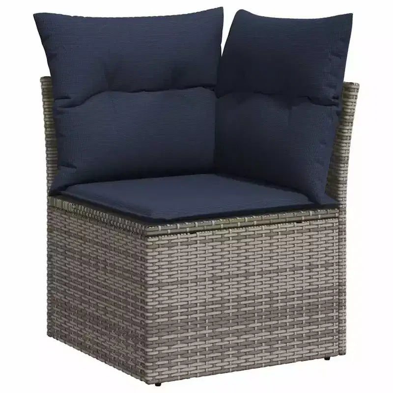 vidaXL Conjunto de Sofás de Exterior Madera Maciza de Acacia y Poliéster Natural