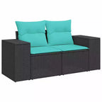 vidaXL Conjunto de Sofás de Exterior Madera Maciza de Acacia y Poliéster Natural