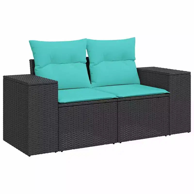 vidaXL Conjunto de Sofás de Exterior Madera Maciza de Acacia y Poliéster Natural