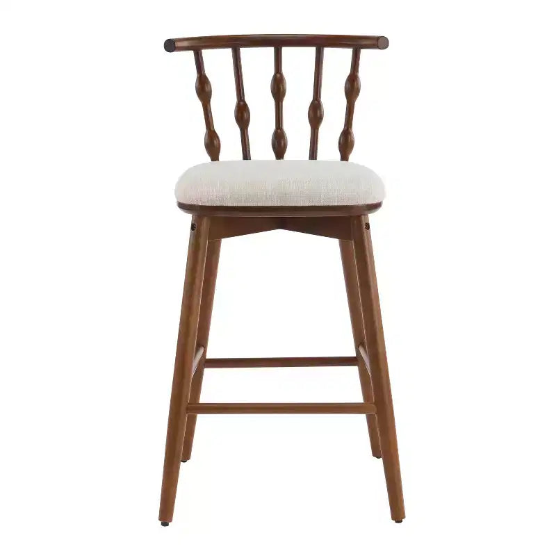 Taburetes de bar tapizados de madera de caucho modernos Doria de Christopher Knight Home (Juego de 2)