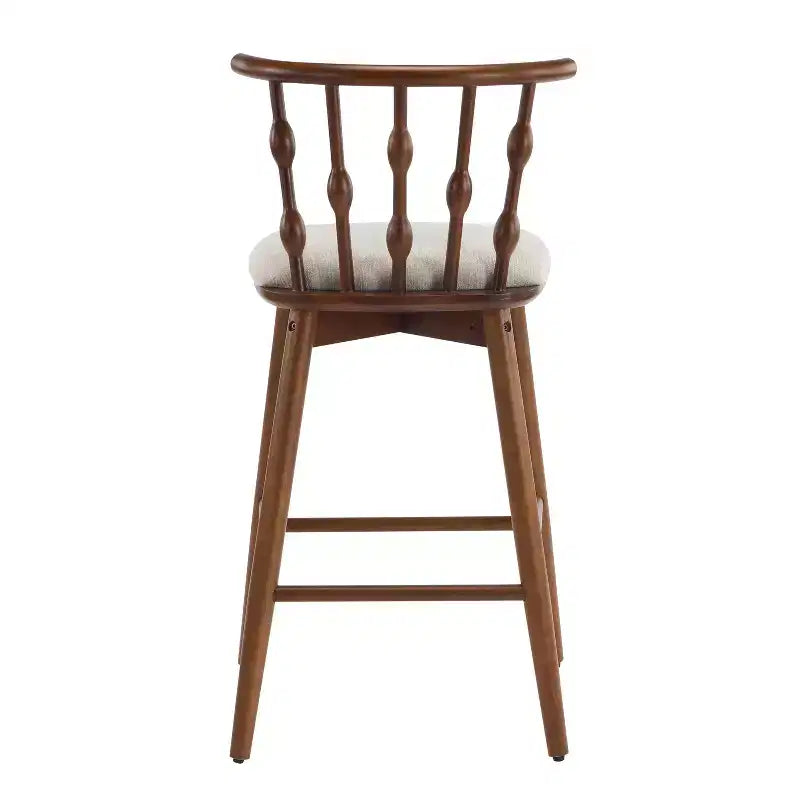 Taburetes de bar tapizados de madera de caucho modernos Doria de Christopher Knight Home (Juego de 2)