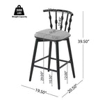 Taburetes de bar tapizados de madera de caucho modernos Doria de Christopher Knight Home (Juego de 2)