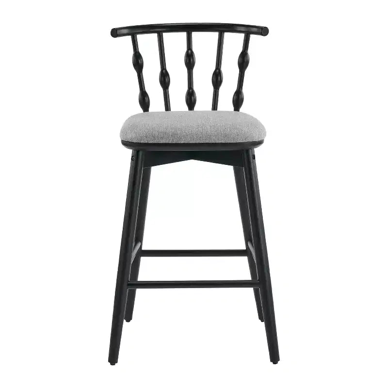 Taburetes de bar tapizados de madera de caucho modernos Doria de Christopher Knight Home (Juego de 2)