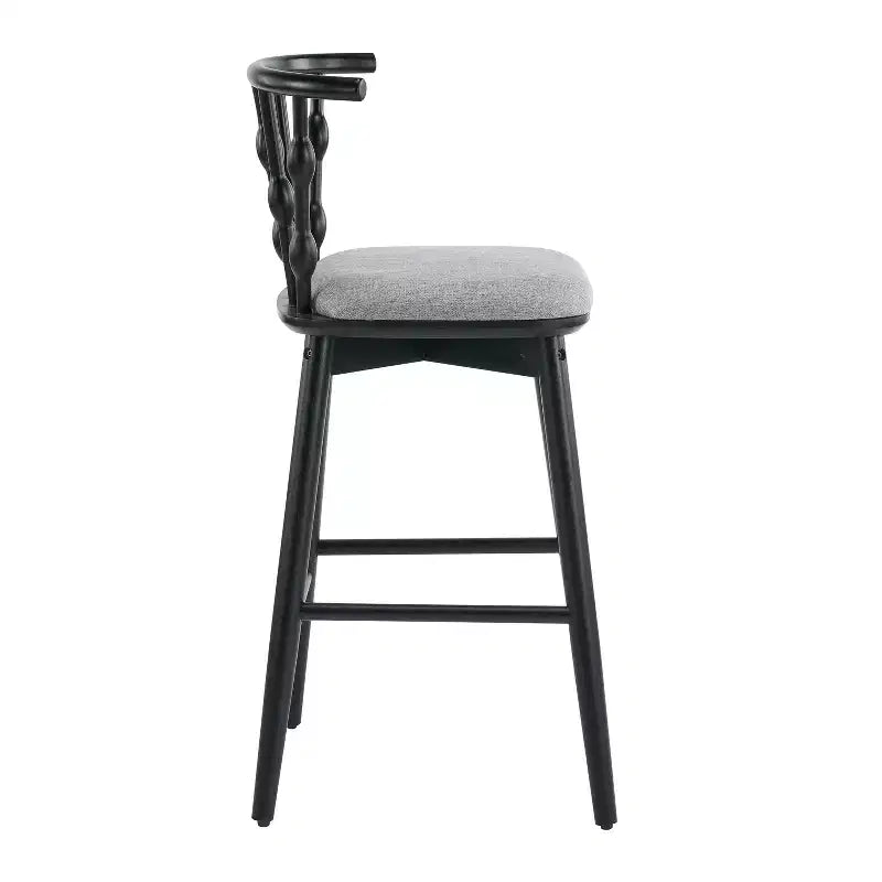 Taburetes de bar tapizados de madera de caucho modernos Doria de Christopher Knight Home (Juego de 2)
