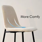 Juego de comedor redondo de 5 piezas con 4 sillas tapizadas, mesa de cocina con pedestal negra para espacios pequeños-Panipeachy