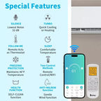 Karl Home 20 SEER2 18,000 BTU 1.5 Ton Ductless Mini Split Air Conditioner with Heat Pump 208/230V