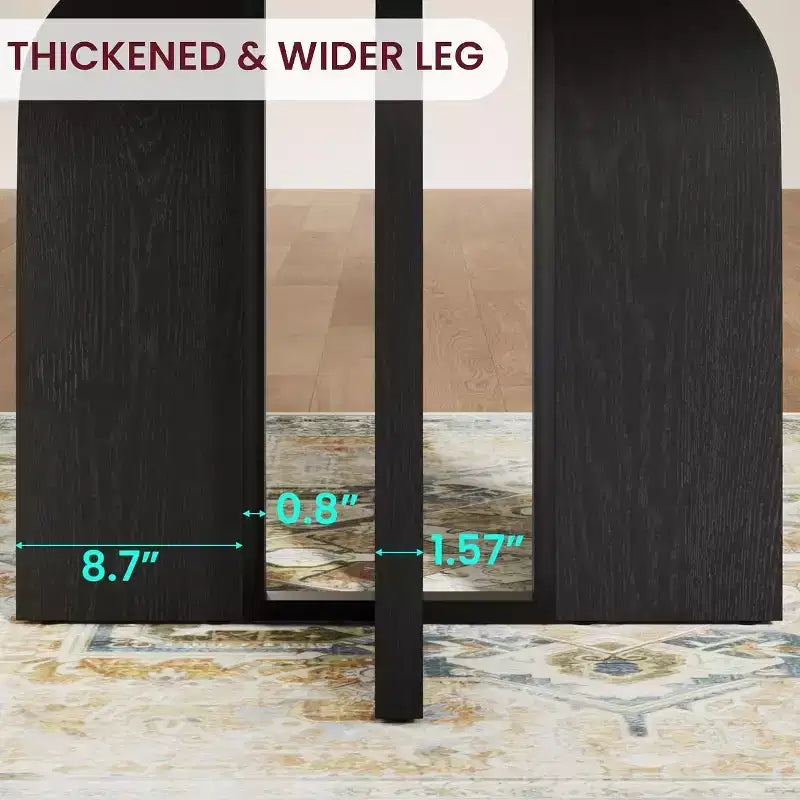 Mesa de comedor extensible de 47 a 63 pulgadas para 4-8 personas, mesa de cocina redonda de madera con patas más anchas, mesa de comedor extensible moderna sin sillas, nogal
