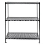Estantería metálica perforada de 3 niveles, servicio estándar, 12p x 24a x 28h
