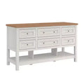 Walker Edison Free-Standing Kitchen Island with 6 Drawers