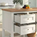 Isla de cocina independiente Walker Edison con 6 cajones