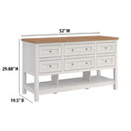 Isla de cocina independiente Walker Edison con 6 cajones